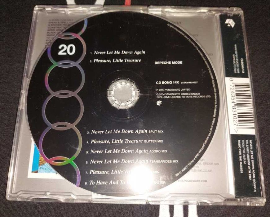 Depeche Mode Never Let Me Down Again CD BONG 14X ( DM Singles - 20 ) 2005 Europe