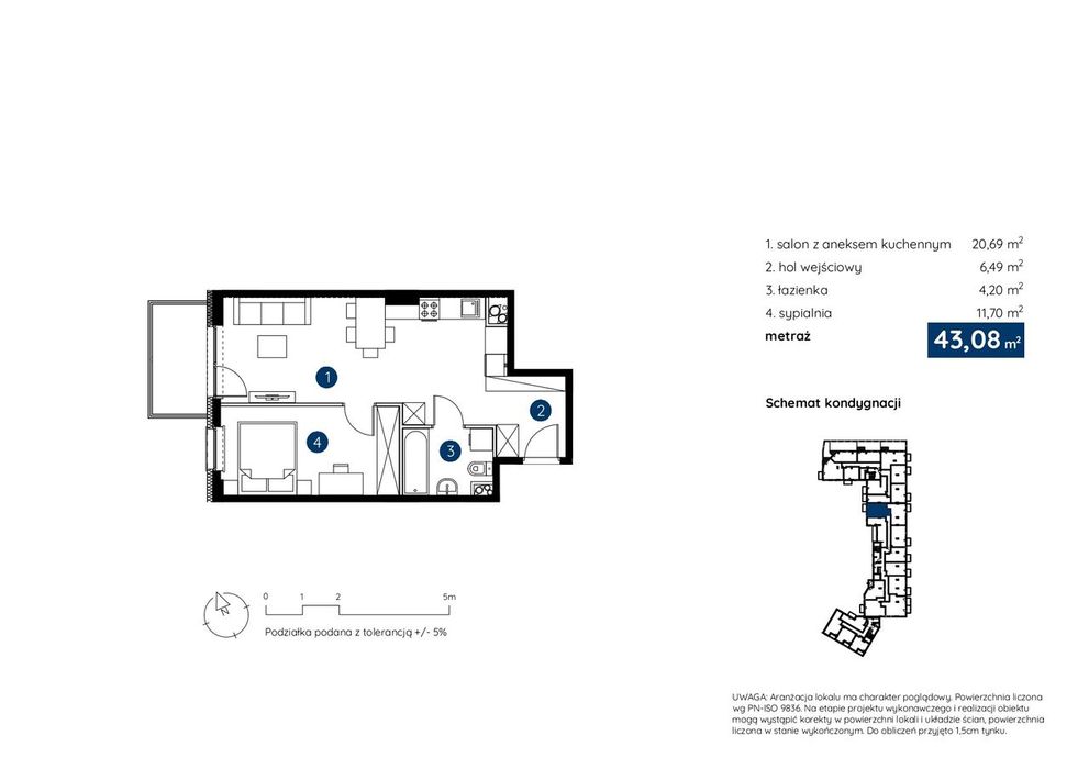 ★NEGOCJUJ! 2 pok. 43m2 + balkon★Szybki termin★MP w hali "za grosze"★