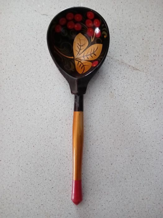 Ложка дерев'яна розписна петриківський розпис