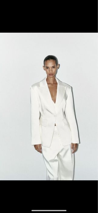 Атласний піджак/ жакет блейзер zara р. s