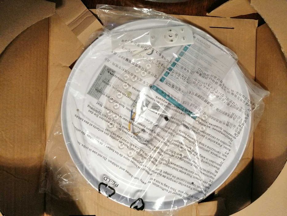 Lampa sufitowa okrągła 40 cm LED z pilotem Navaris