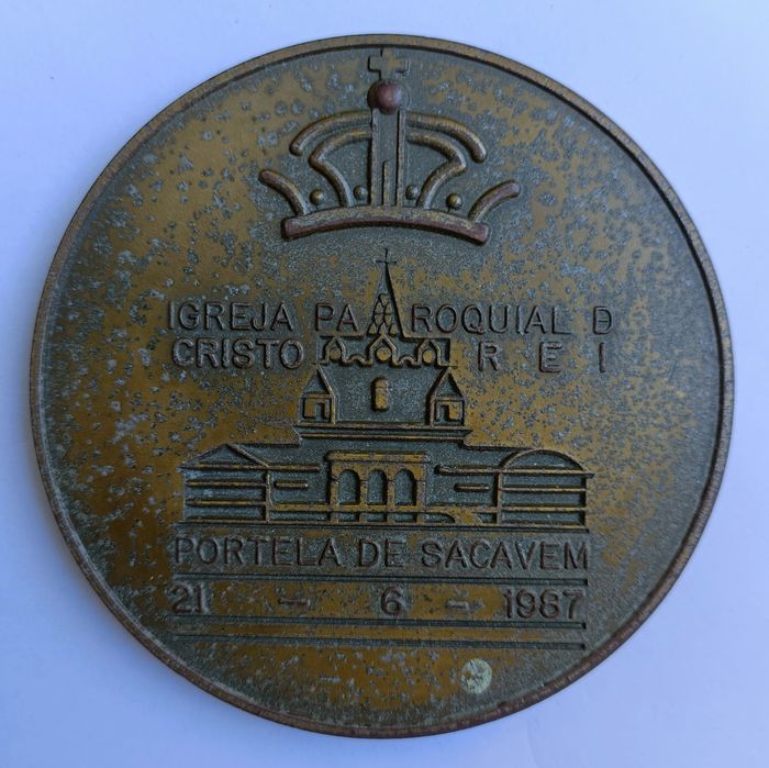 Parish Church of Christ the King Commemorative Medal. Portela de Sacavém.