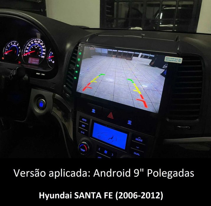 (NOVO) Rádio 2DIN 9" • Hyundai SANTA FE (2000 a 2012) Android [4+64GB]