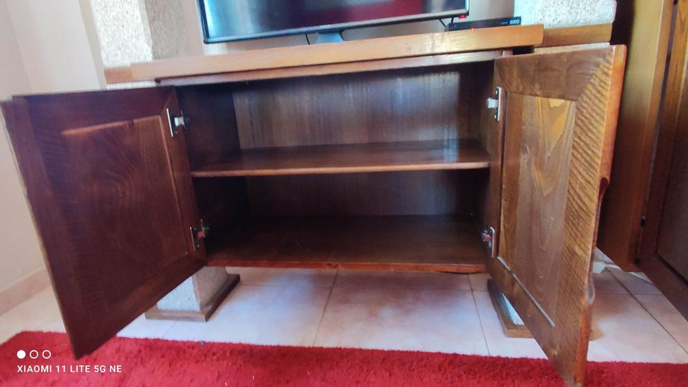 Móvel Modular em Castanho Maciço e Granito – 2,24 m – Várias Configurações