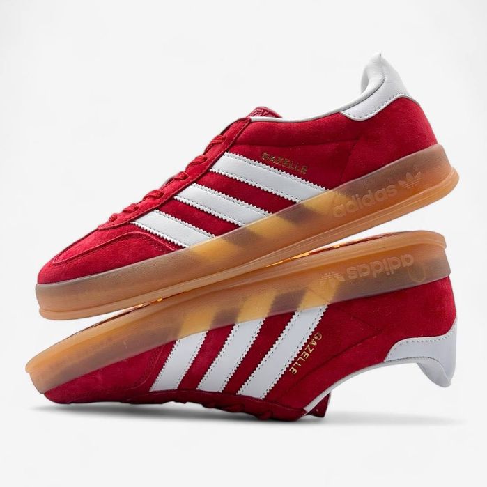 Adidas gazelle red black discount