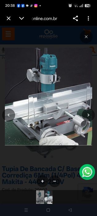 Tupia de bancada ou manual makita