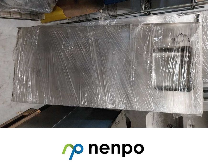 Blat roboczy ze stali nierdzewnej ze zlewem – 181×80 cm