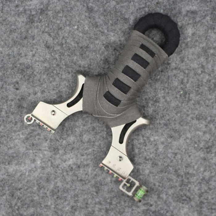 Потужна Рогатка "Слон" з Прицілом та Рівнем + запасна гумка+ 20 кульок