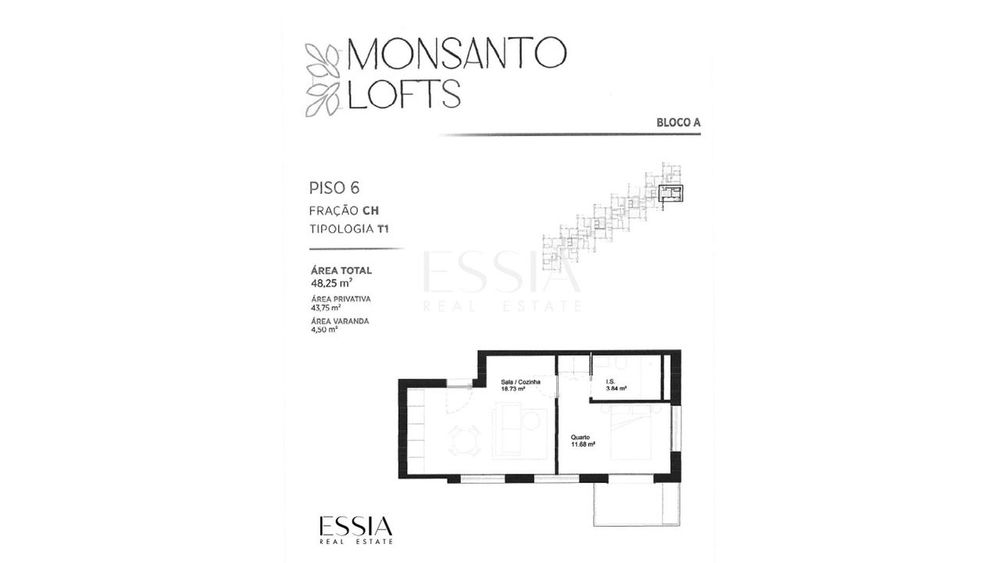 Apartamento T1 com Varanda em Paranhos, Porto