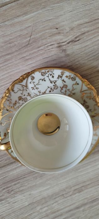 Filiżanki porcelanowe z talerzykiem Bawaria do ekspresso 2 sztuki