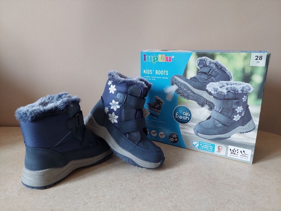 Buty 28 nowe dziewczęce śniegowce ocieplane zimowe