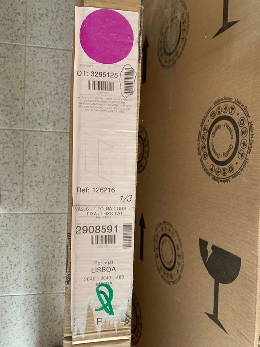 Cabine e base de duche NUNCA USADO