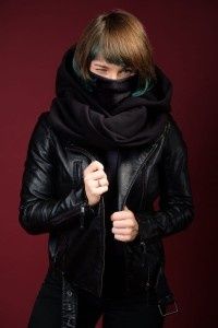 Incognito - Kaptur czarny z golfem