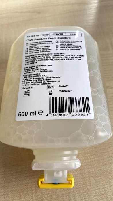 Mydło pieniące CWS PureLine Foam Standard 0.6 litra.