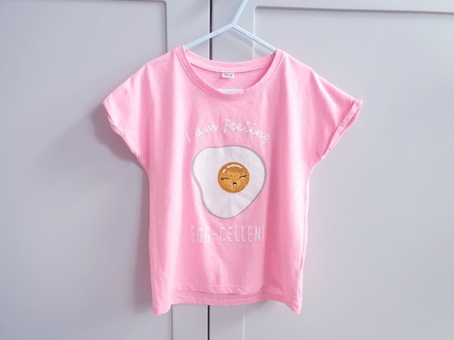 Różowa bluzka koszulkant-shirt 134 140