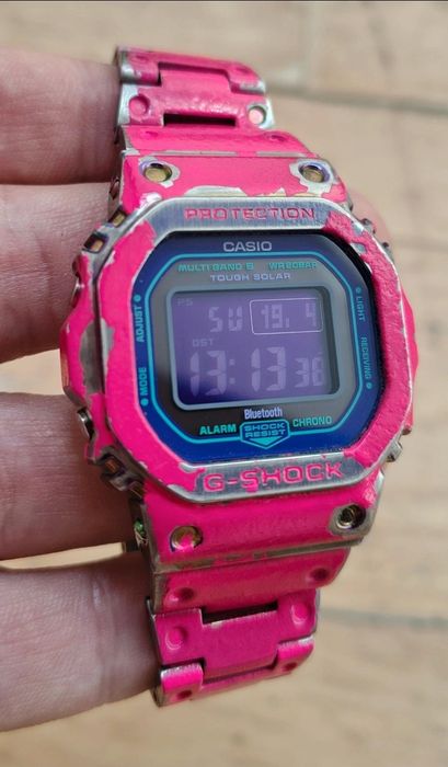 G-Shock GW b5600 neon pink mod