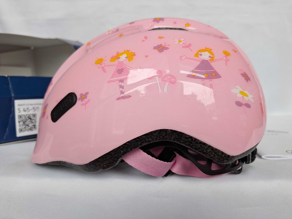 Kask rowerowy dziecięcy Abus Smiley 2.0 Rose Princess S 45-50cm
