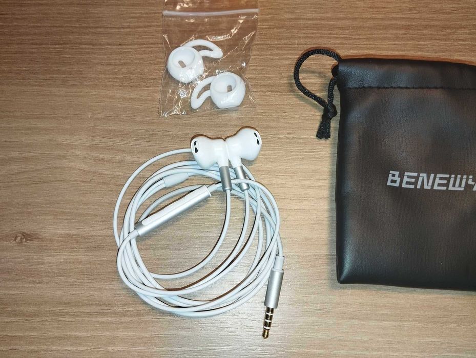 Słuchawki - BENEWY - Mini Jack Audio - Białe