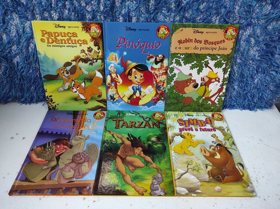 Livros infantis/juvenis: Disney - Mickey, Branca de Neve, Pinóquio, Tarzan, Kuzco / Dreamworks - Madagáscar, Pular a Cerca / Spongebob / Rua Sésamo
