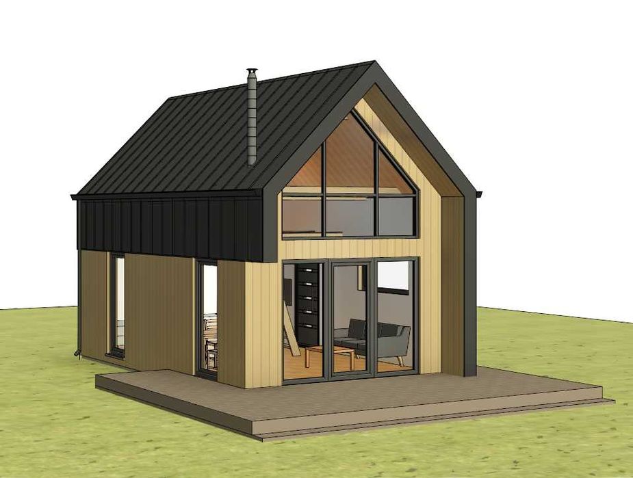 Domek 35m2 Nowoczesna Stodoła | Budowa od A do Z | Fundamenty + Taras