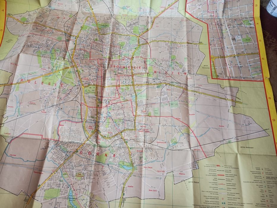 Plan miasta Łodzi z Listopada  roku 1982