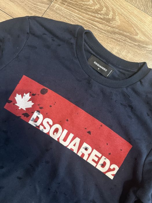 dsquared2 distresses sweatshirt свитшот лонг drip track