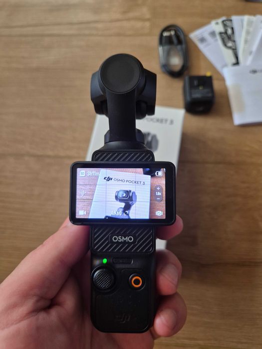 Dji Osmo Pocket 3 + 2 mikrofony dji mic mini biały i czarny, komplet jak nowy, GWARANCJA do 09.01.2028