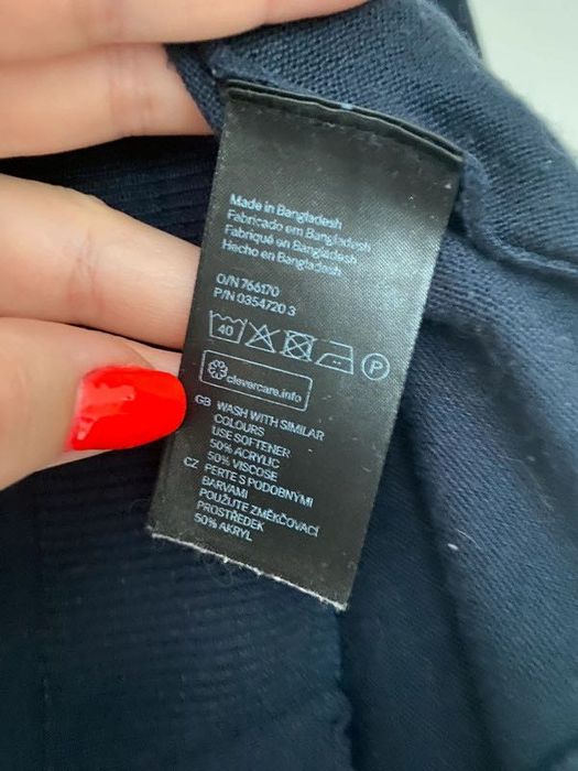 Cienki granatowy sweterek M H&M