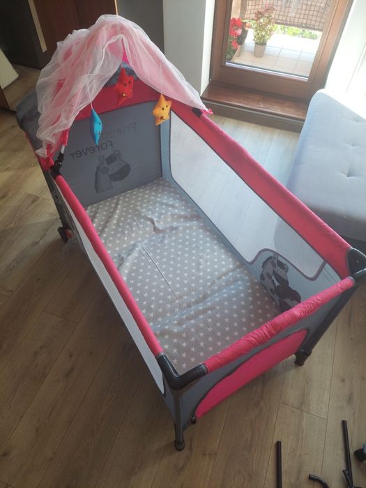 Łóżeczko turystyczne BABY COO dwupoziomowe 120x60 + materac