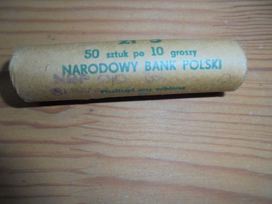 10 groszy aluminiowe 1977 cała rolka bankowa oryginalnie zapakowana