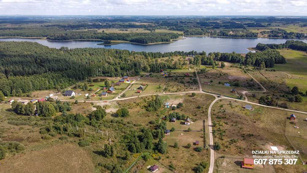 Mazury Ełk okolice Sajzy działka nad jeziorem    Sajzy   Ełk sprzedaż
