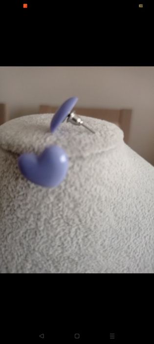 Kolczyki liliowe serca