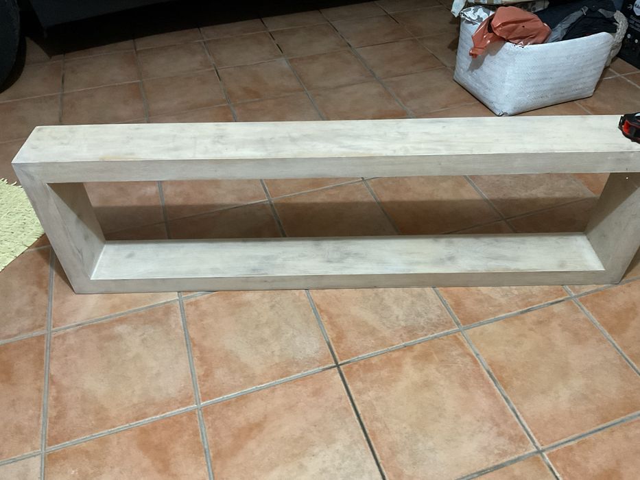 Rectangulo prateleira em madeira