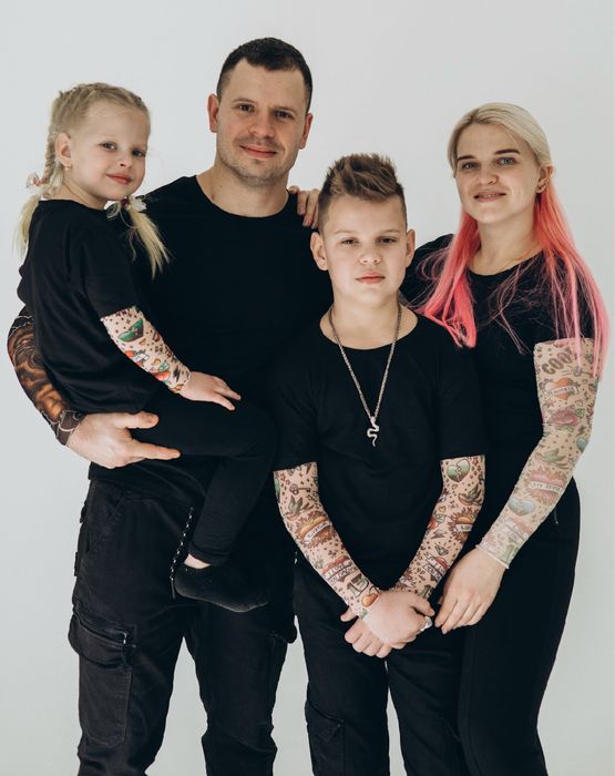 Family look футболки з імітацією тату