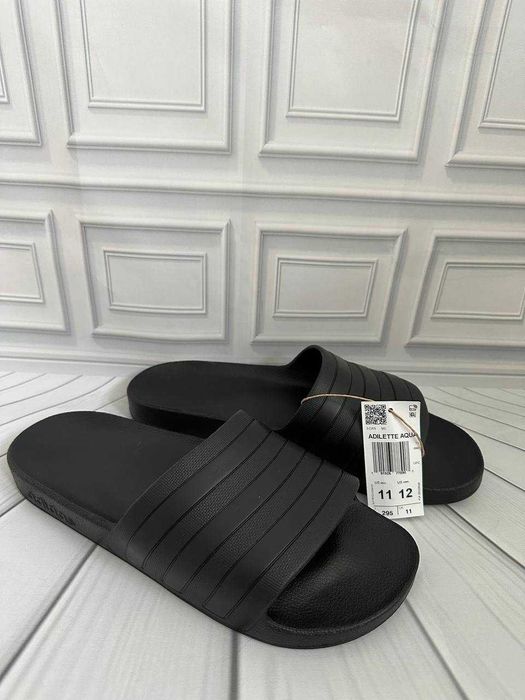 Чоловічі шльопанці слайди Adidas Adilette Aqua чорні