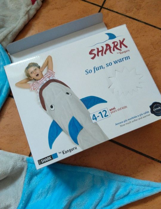 Koc otulacz śpiwór rekin