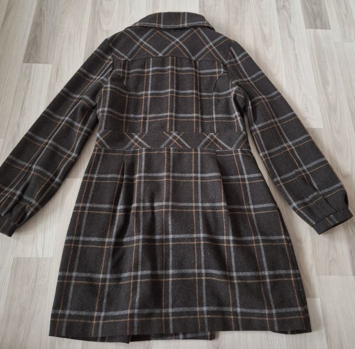 Płaszcz vintage w kratę