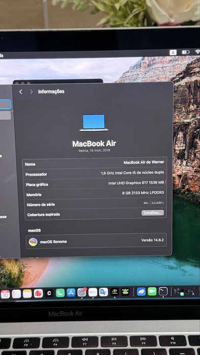 Macbook air 2018 13’ polegadas