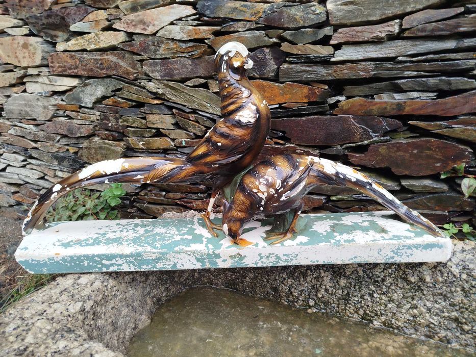 Estatueta pássaros em gesso para restauro