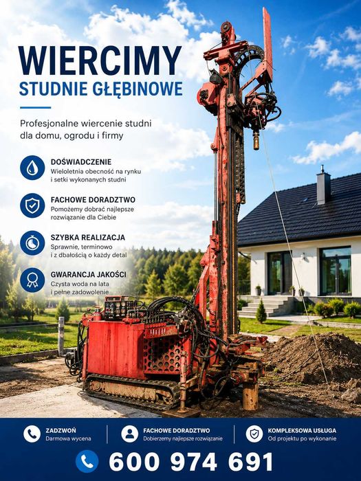 Wiercenie Studni Głębinowych | Gruntowe Pompy Ciepła | Kompleksowa Obsługa