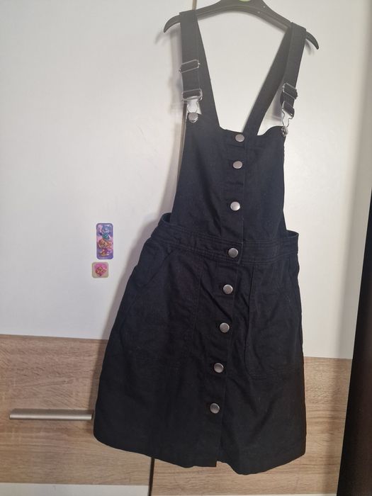 Spódniczka ogrodniczki czarna H&M 32