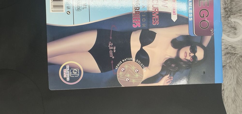 Wyszczuplające ściągające modelujące majtki wysokie m/l czarne