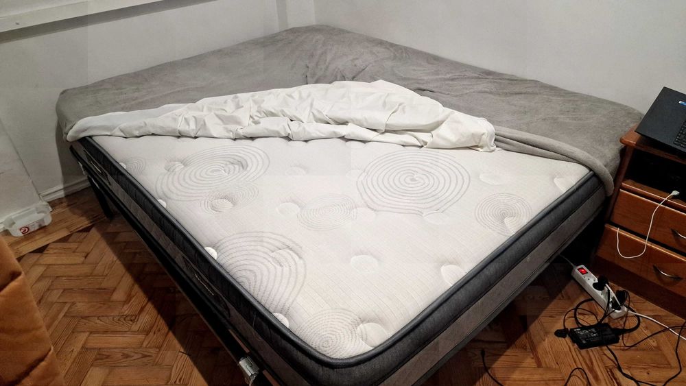 Colchão dormindeo + estrado + 2 almofadas