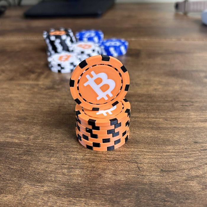 Zestaw 100 żetonów pokerowych Bitcoin z pojemnikiem – kryptowaluty BTC  Warszawa Mokotów • OLX.pl