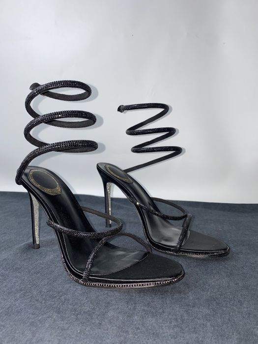Туфлі в стилі rene caovilla, туфлі зі змійками. Блискучі туфлі.