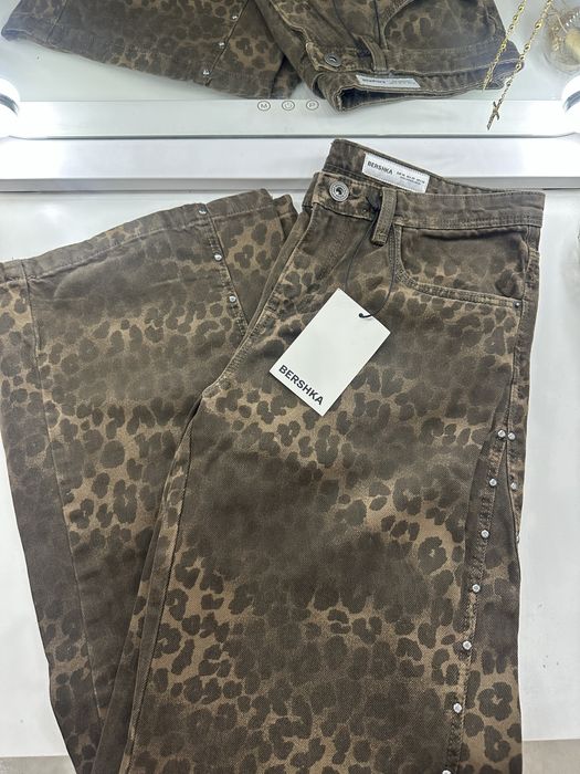 Jeans straight fit sarja leopardo