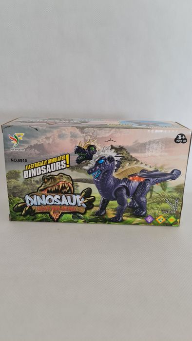 Dwugłowy skrzydlaty dinozaur - smok na baterie