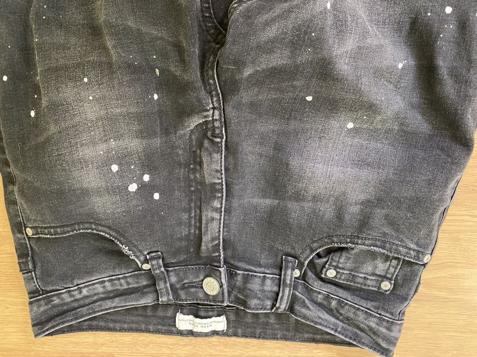 Dzinsy czarne nakrapiane 36