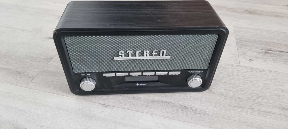 Радіоприймач Denver DAB-18 Dark Grey FM DAB+ Bluetooth AUX ретро радіо в деревяному корпусі стерео радио настольное радиоприемник блютус