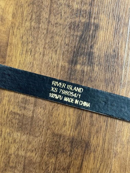 Pasek wąski świecący paseczek belt River Island rozmiar XS 70 cm